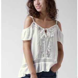 Forever 21 black cold shoulder top